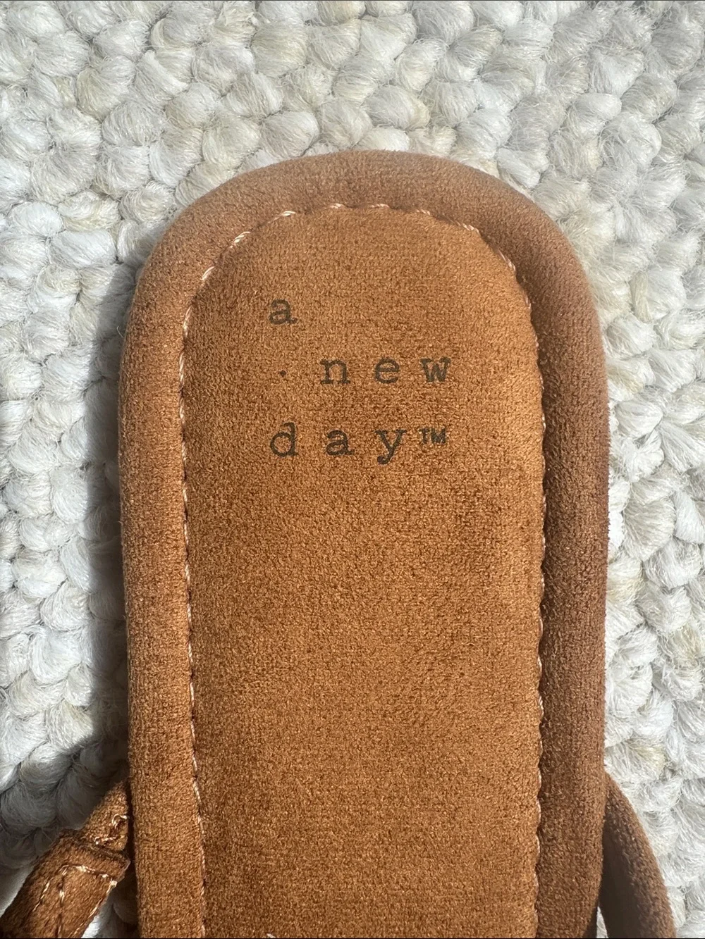 A New Day Women's Tan Suede Strappy Sandals